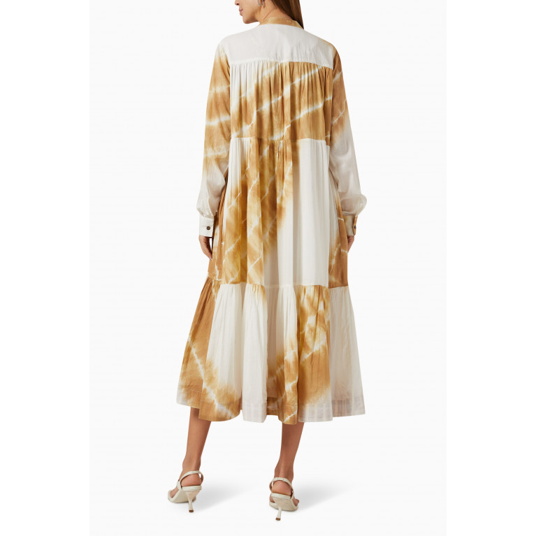 Khara Kapas - Sandy Strings Midi Dress in Cotton