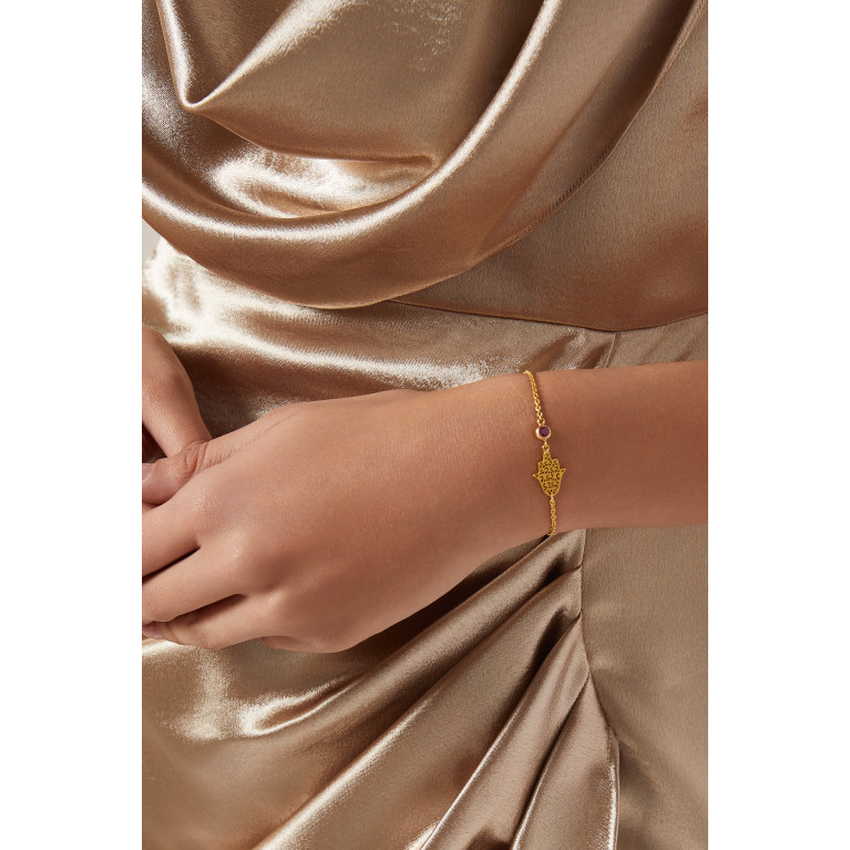MONTROI - The Gem Palace Hand Charm Bracelet in 22kt Yellow Gold