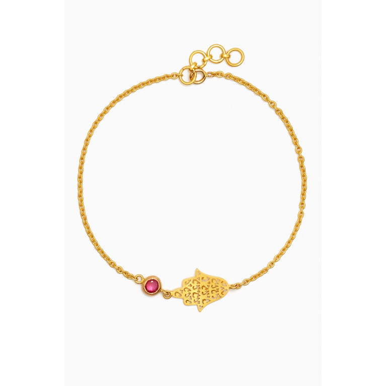 MONTROI - The Gem Palace Hand Charm Bracelet in 22kt Yellow Gold