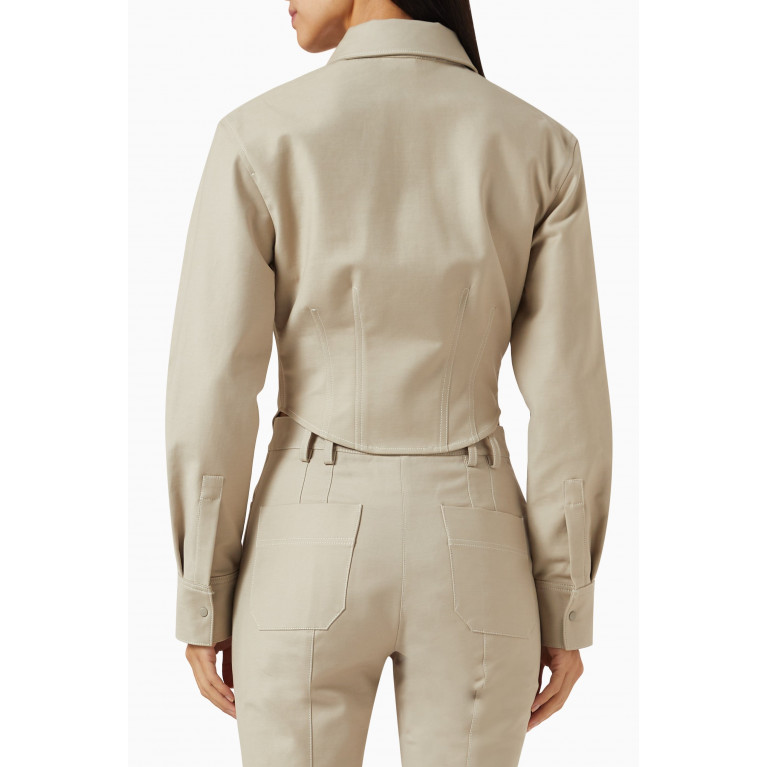 LVIR - Corset Shirt Jacket in Cotton-blend