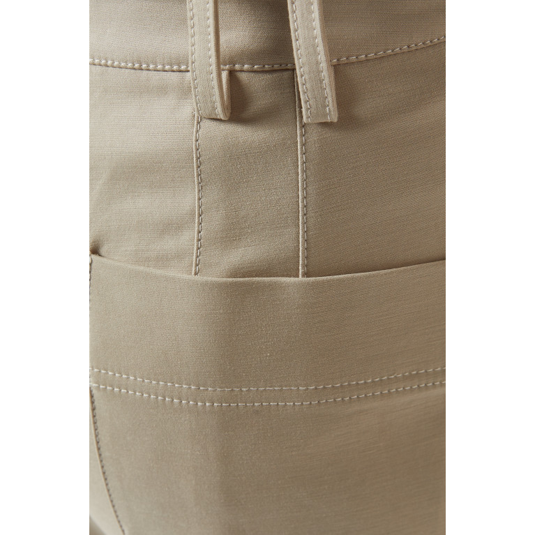 LVIR - Front-slit Skinny Pants in Cotton-blend
