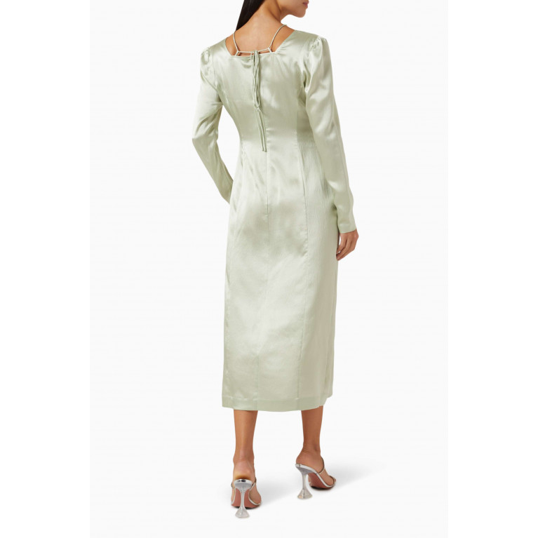 LVIR - Shirred Midi Dress in Silk