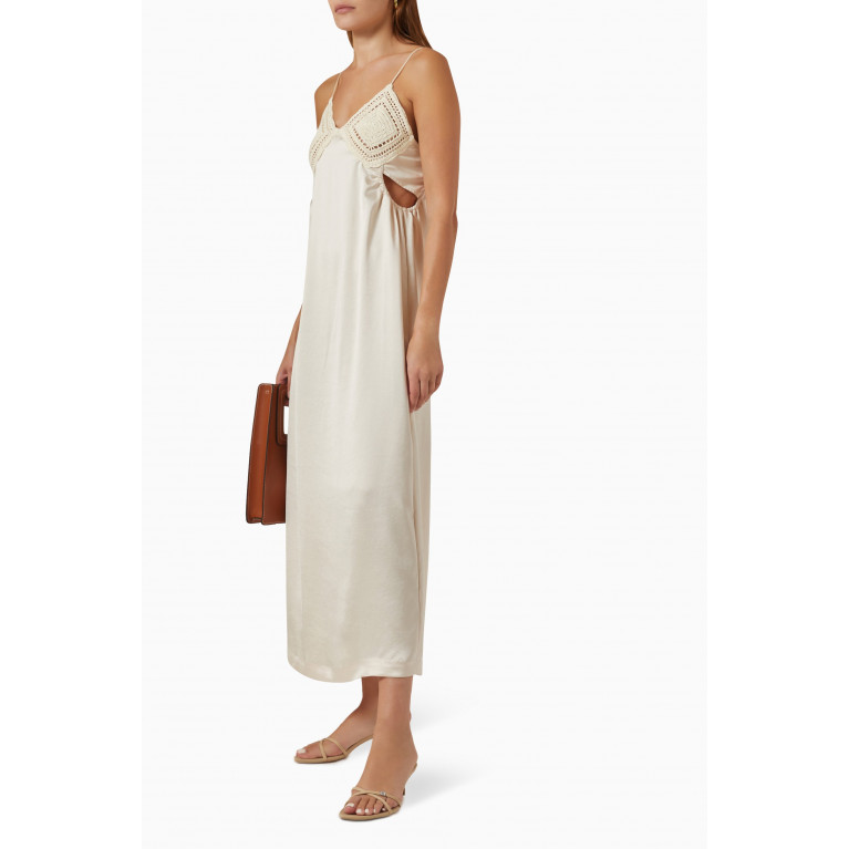 LVIR - Knit Camisole Slip Dress in Cotton Neutral