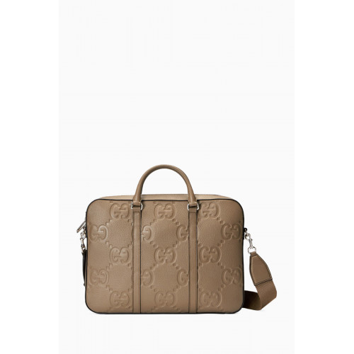 Gucci - Jumbo GG Zip Briefcase in Leather