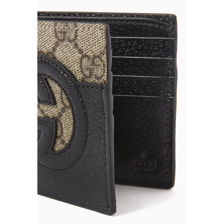 Gucci - Cut-out Interlocking G Wallet in Canvas & Leather