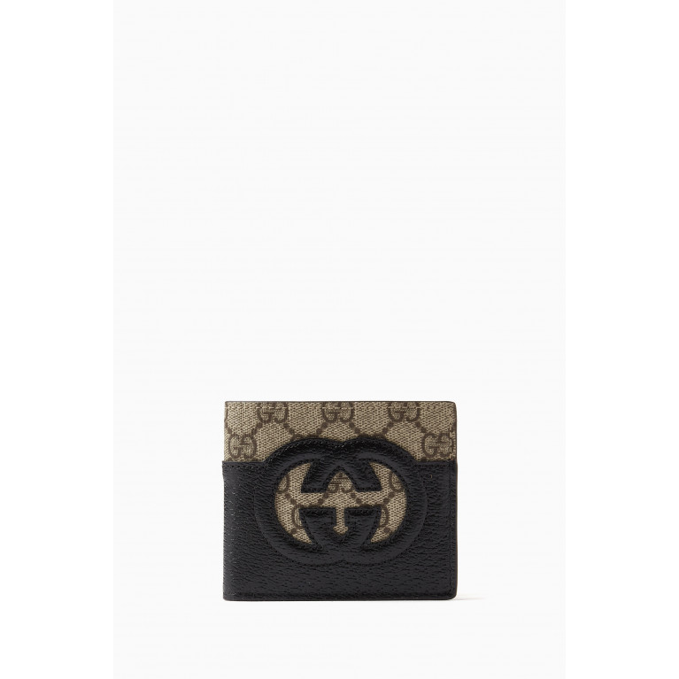 Gucci - Cut-out Interlocking G Wallet in Canvas & Leather