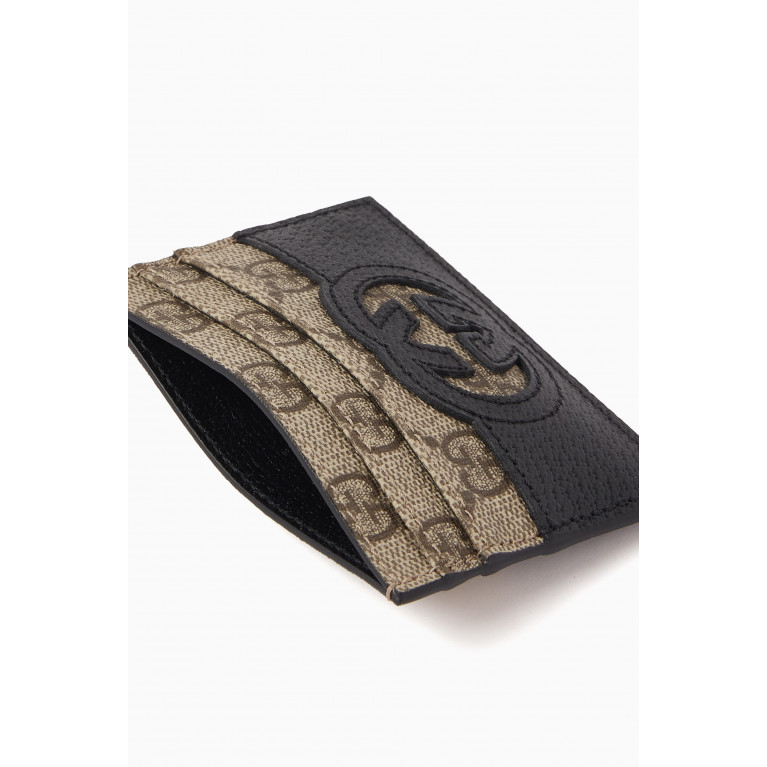 Gucci - Cut-out Interlocking G Card Case in Canvas & Leather