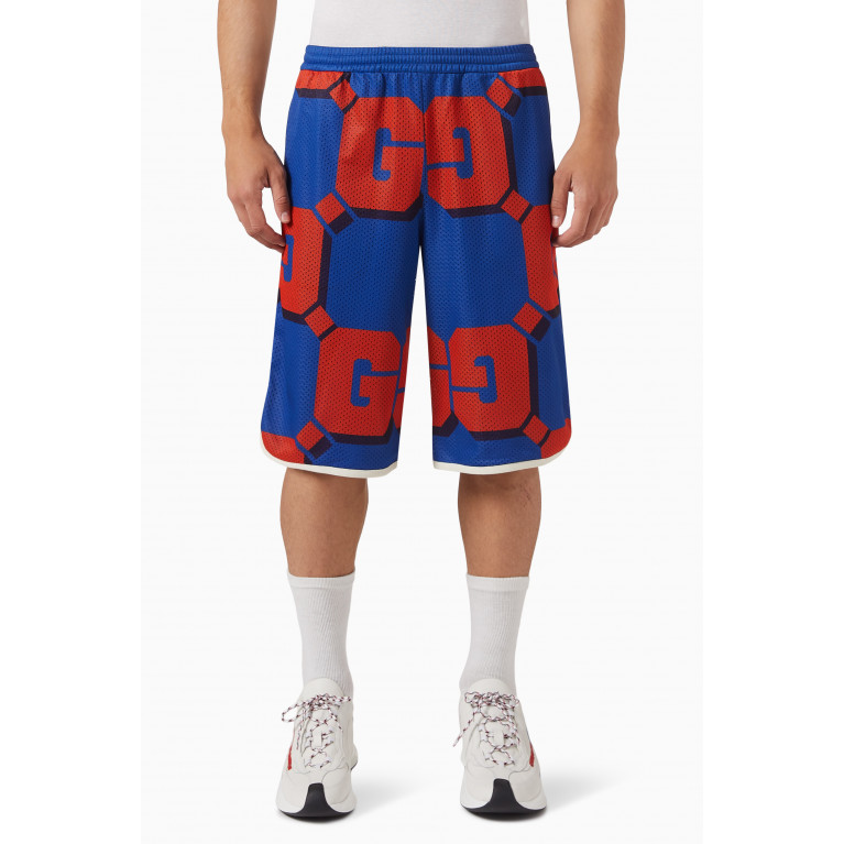 Gucci - GG Print Basketball Shorts in Mesh