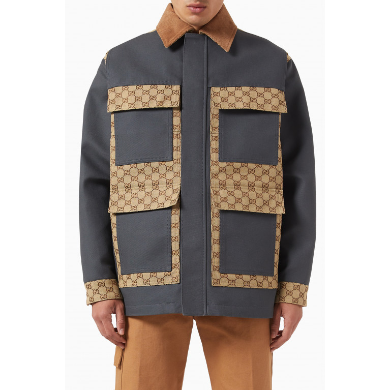 Gucci - GG Supreme Oversized Jacket in Cotton-canvas