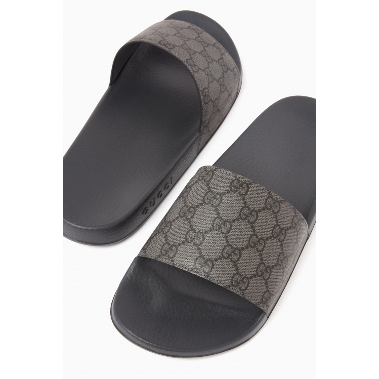 Gucci - Slide Sandals in GG Supreme Canvas