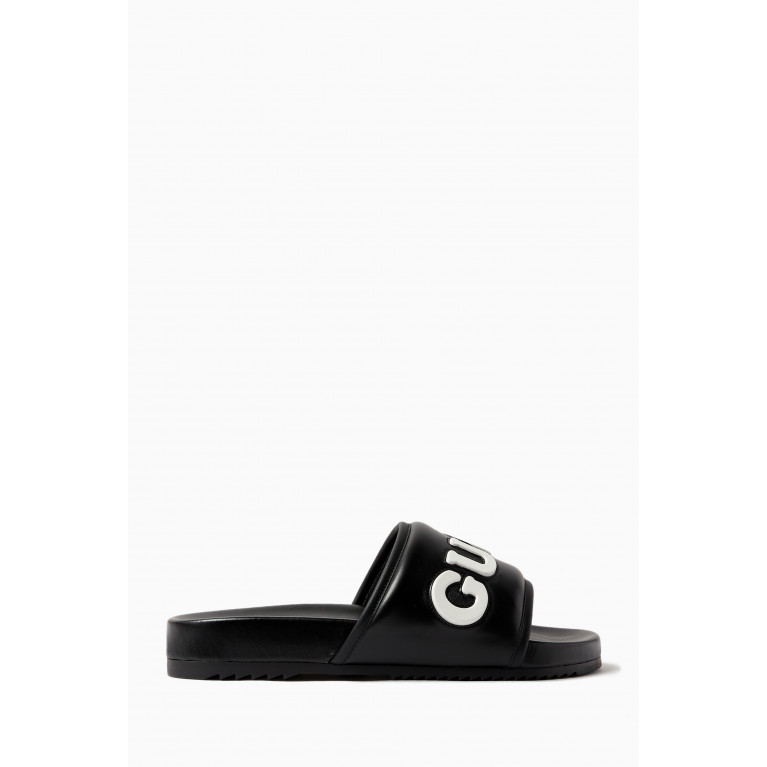 Gucci - Logo Slides in Calf Leather