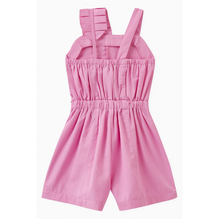 Habitual - Pleated Romper in Cotton-poly Blend Purple