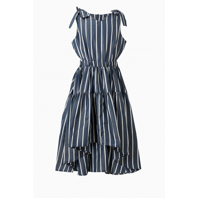 Habitual - High Low Cut-Out Dress in Polyester Blue