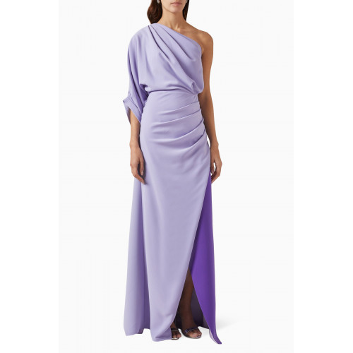 NASS - One-shoulder Gown in Crepe Multicolour