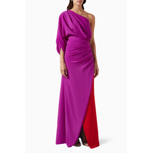 NASS - One-shoulder Gown in Crepe Red