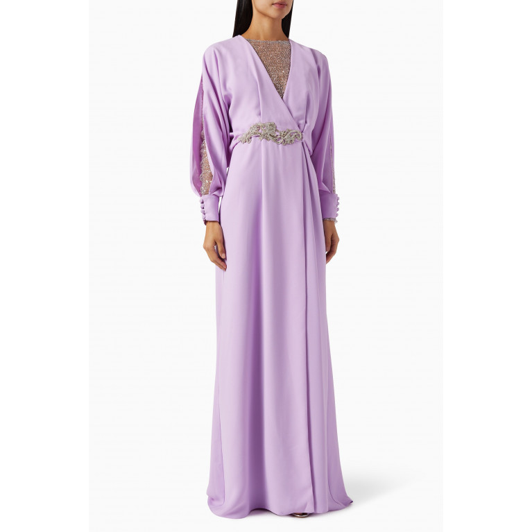 NASS - Maxi Dress in Crepe Satin Purple