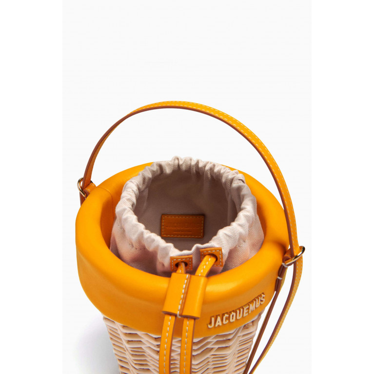 Jacquemus - Le Panier Seau Bucket Basket in Wicker Yellow
