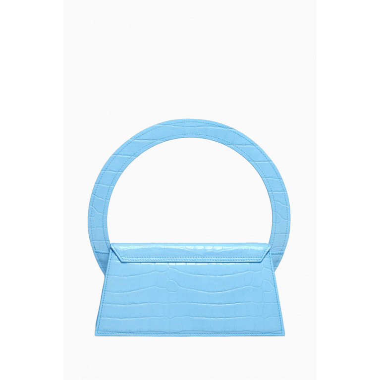 Jacquemus - Le Sac Rond Shoulder Bag in Crocodile-effect leather