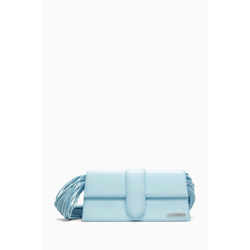 Jacquemus - Le Bambino Strand Strap Flap Bag in Leather Blue