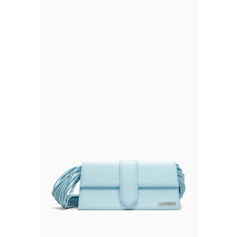 Jacquemus - Le Bambino Strand Strap Flap Bag in Leather Blue