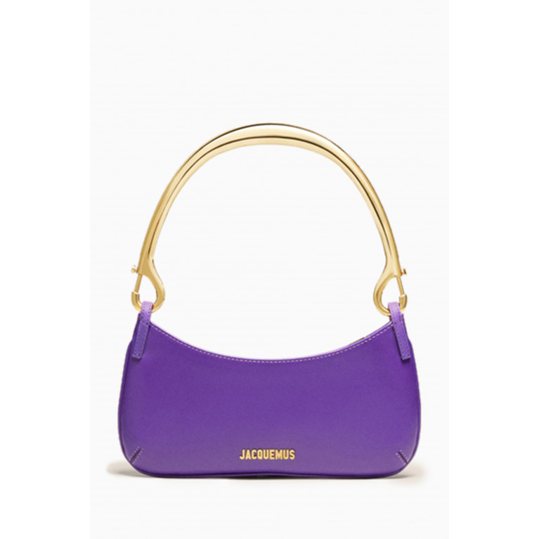 Jacquemus - Le Bisou Mousqueton Shoulder Bag in Leather Purple