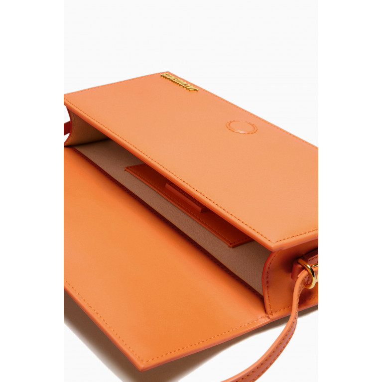 Jacquemus - Le Bambino Long Shoulder Bag in Cowskin Leather Orange