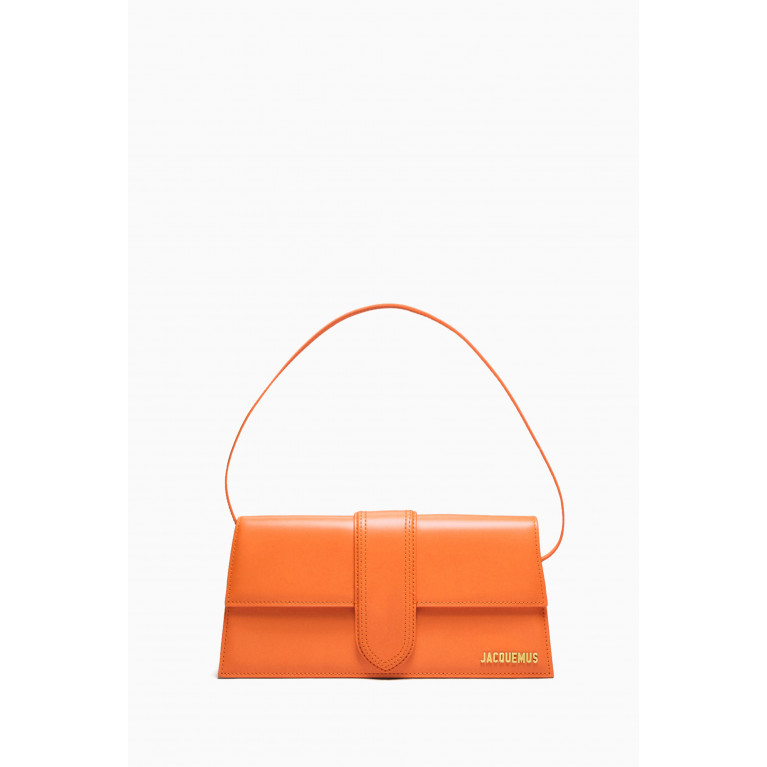 Jacquemus - Le Bambino Long Shoulder Bag in Cowskin Leather Orange