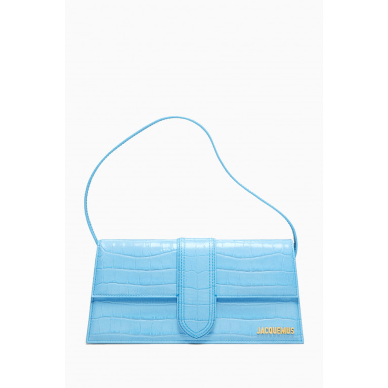 Jacquemus - Le Bambino Long Shoulder Bag in Croco-embossed Leather