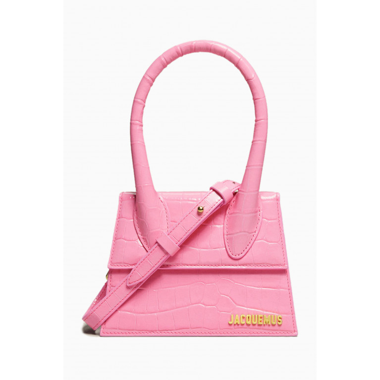 Jacquemus - Le Chiquito Moyen Tote Bag in Croc-embossed Leather