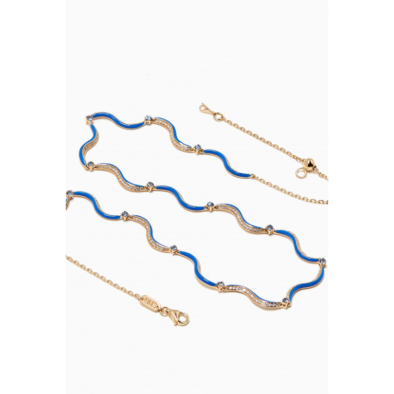 Ailes - Tidal Wave Diamond Necklace in 18kt Gold