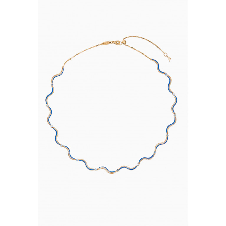 Ailes - Tidal Wave Diamond Necklace in 18kt Gold
