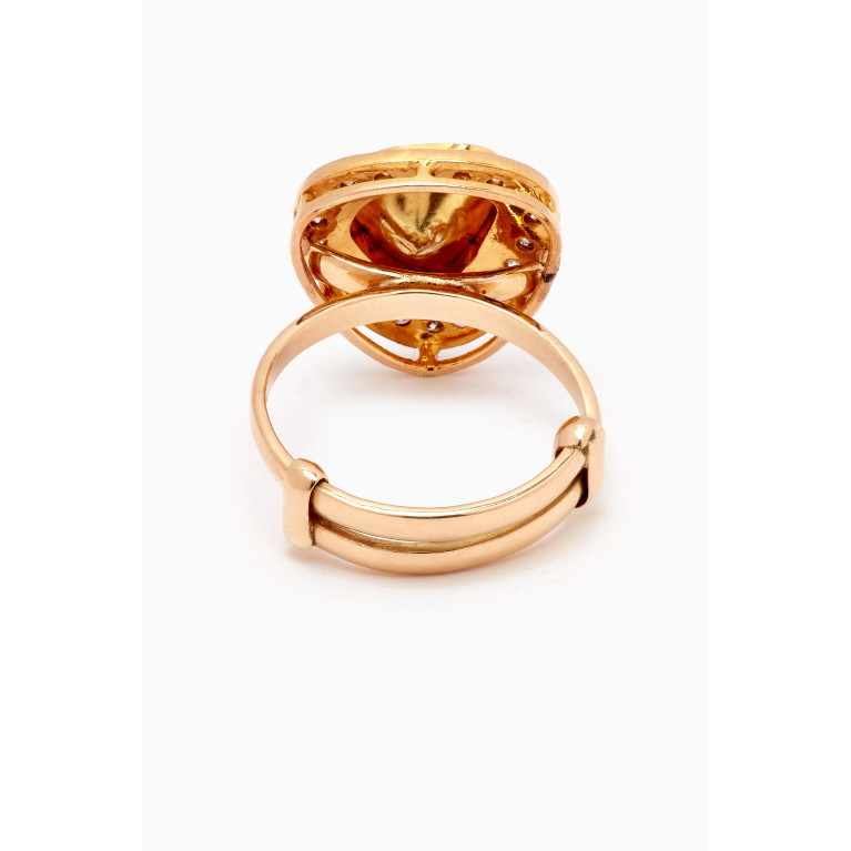 M's Gems - Aanya Ring in 18kt Gold & Uncut Polki Diamonds