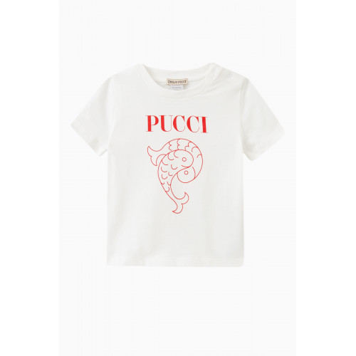 Emilio Pucci - Logo Print T-shirt in Cotton Jersey