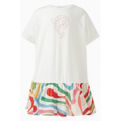 Emilio Pucci - Fish-embroidered Abstract Dress in Organic Cotton