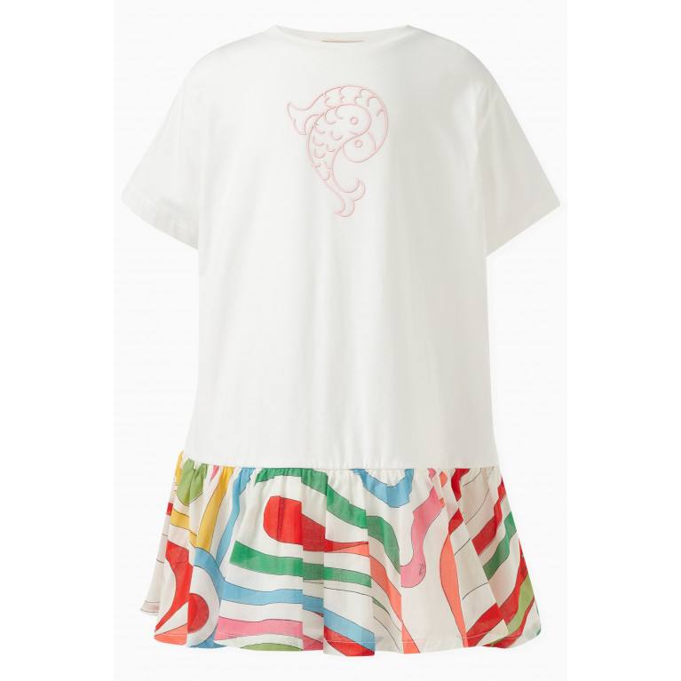 Emilio Pucci - Fish-embroidered Abstract Dress in Organic Cotton