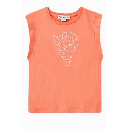 Emilio Pucci - Logo T-shirt in Cotton Orange