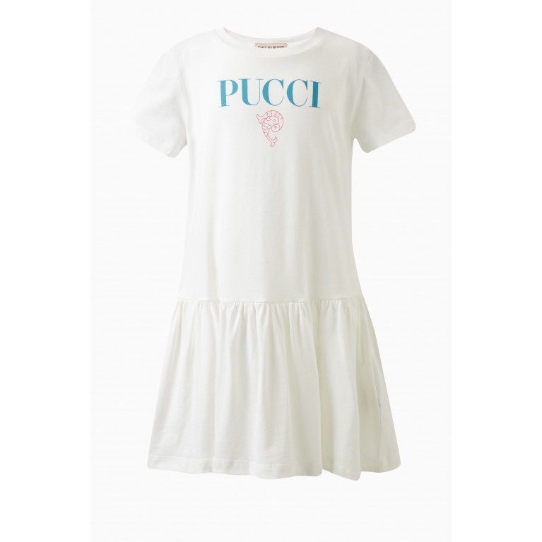 Emilio Pucci - Logo T-shirt Dress in Cotton White