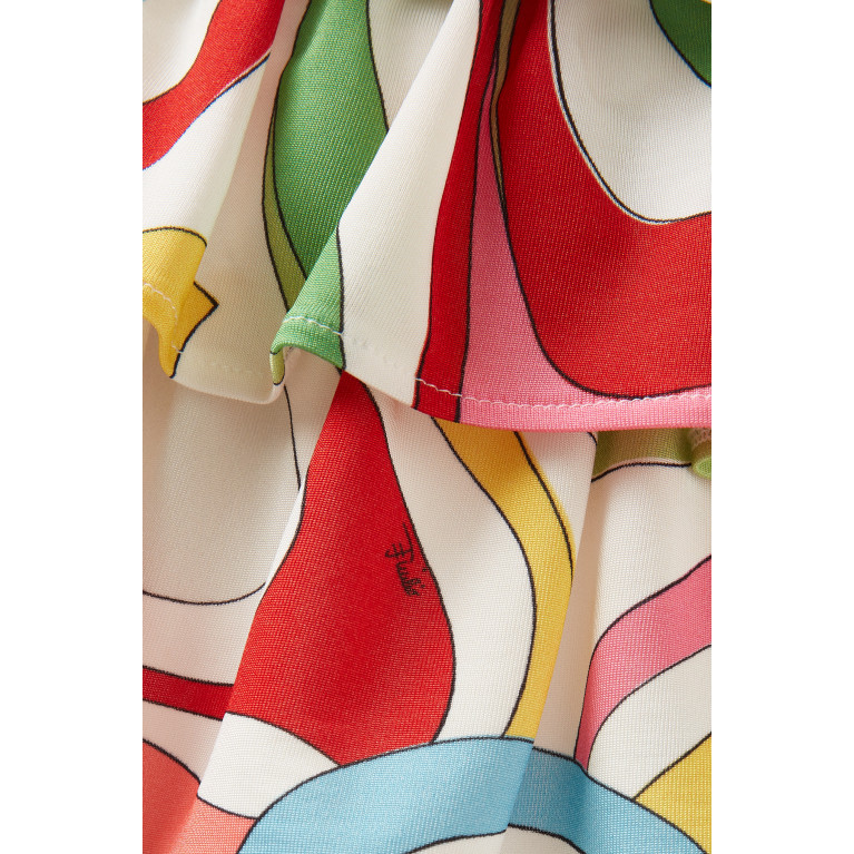 Emilio Pucci - Abstract-print Multi-tiered Dress in Viscose
