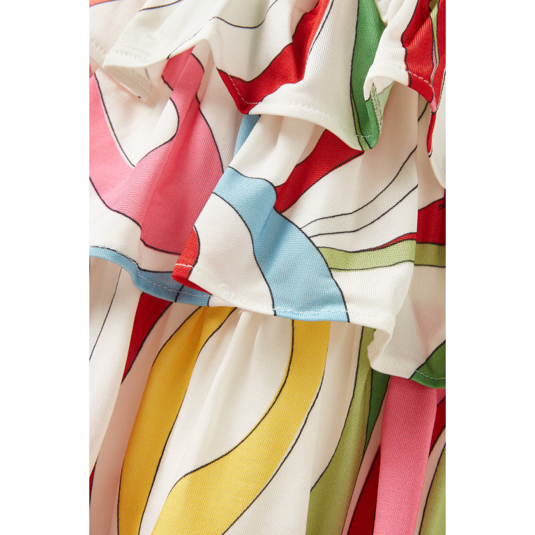 Emilio Pucci - Abstract-print Multi-tiered Skirt in Viscose