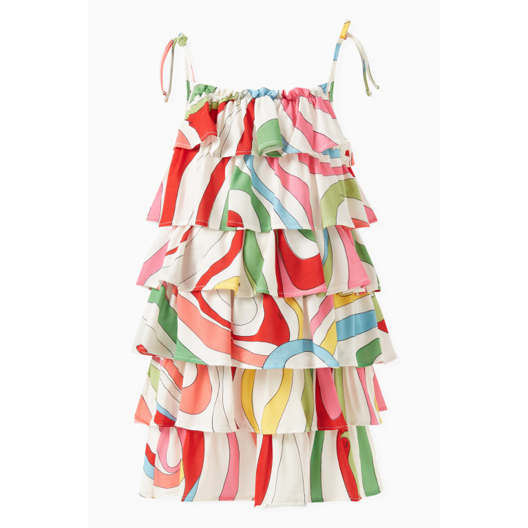 Emilio Pucci - Abstract-print Multi-tiered Skirt in Viscose