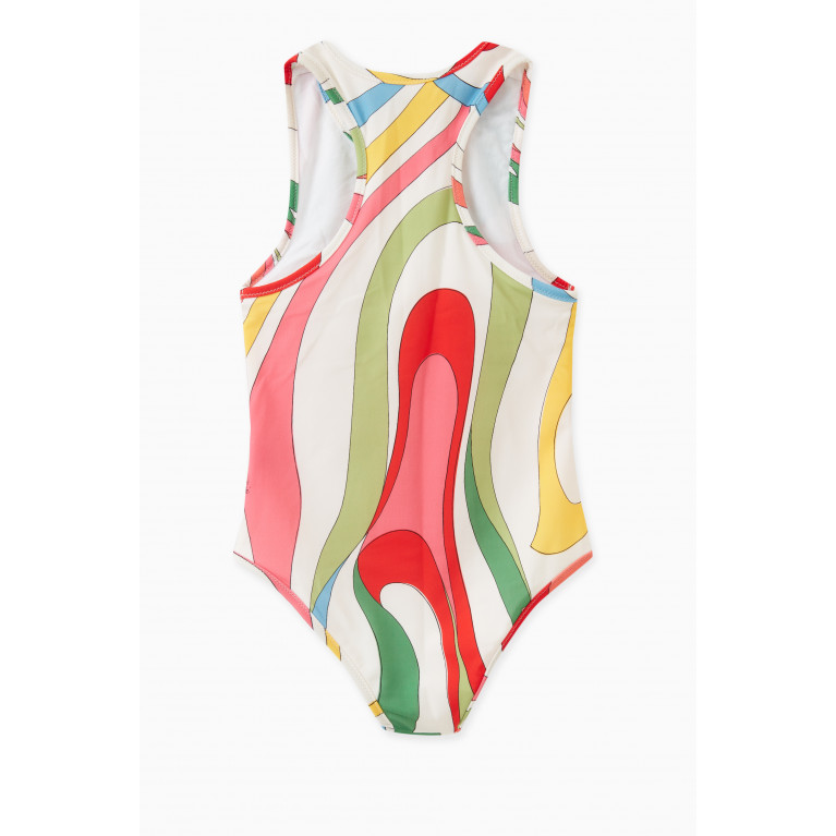 Emilio Pucci - Marmo-Print Swimsuit in Lycra