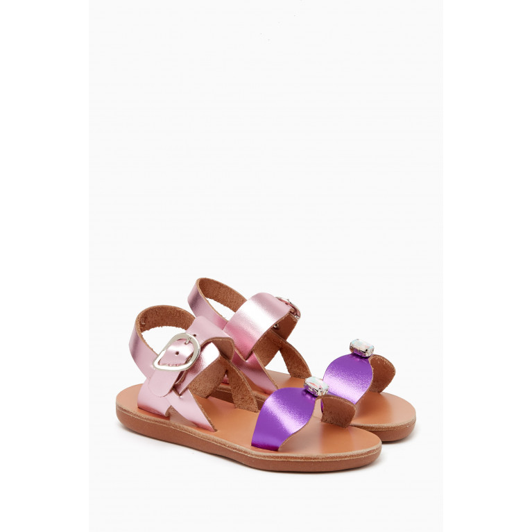 Ancient Greek Sandals - Little Poppy Soft Sandals in Leather Pink