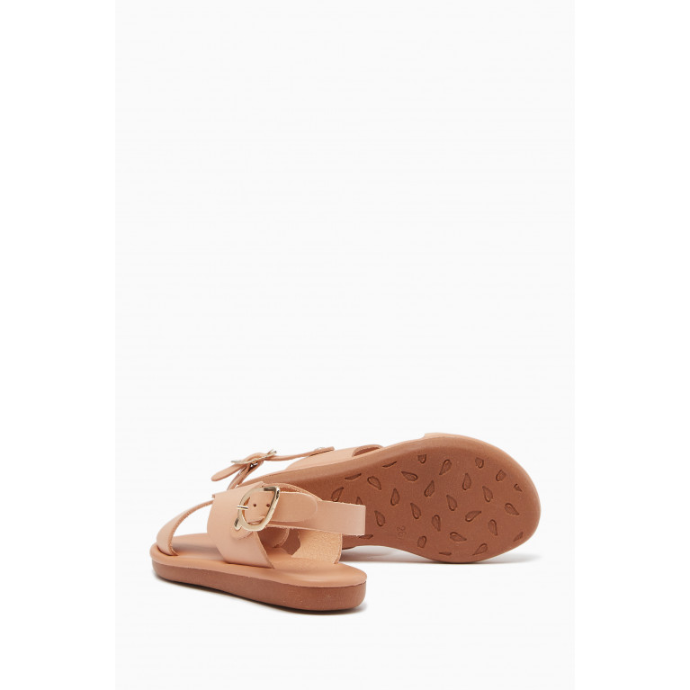 Ancient Greek Sandals - Little Atokos Soft Sandals in Leather Brown
