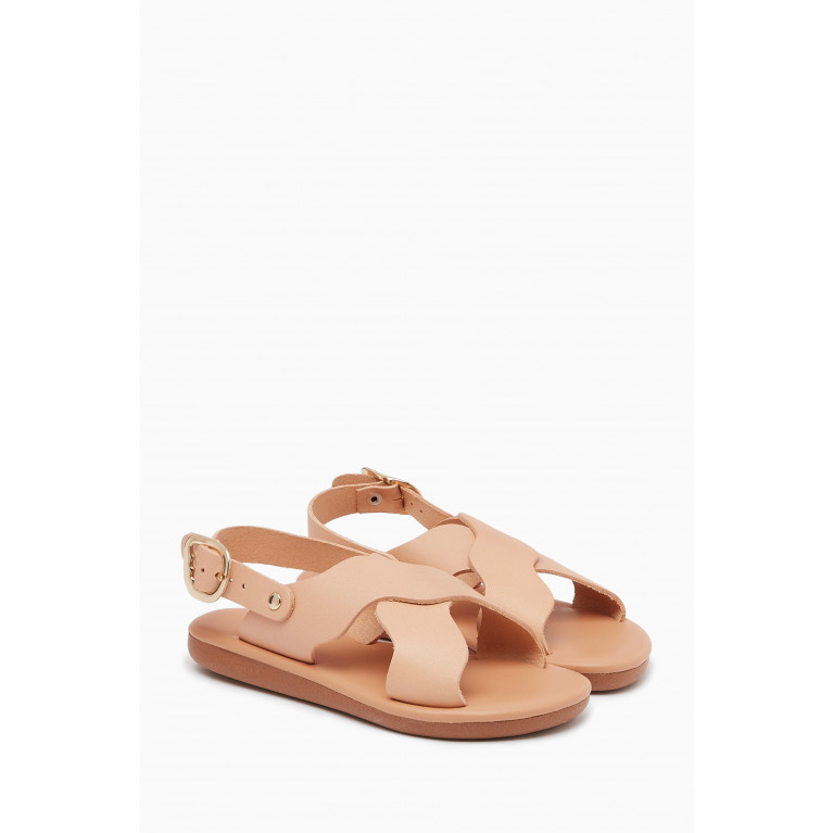 Ancient Greek Sandals - Little Atokos Soft Sandals in Leather Brown