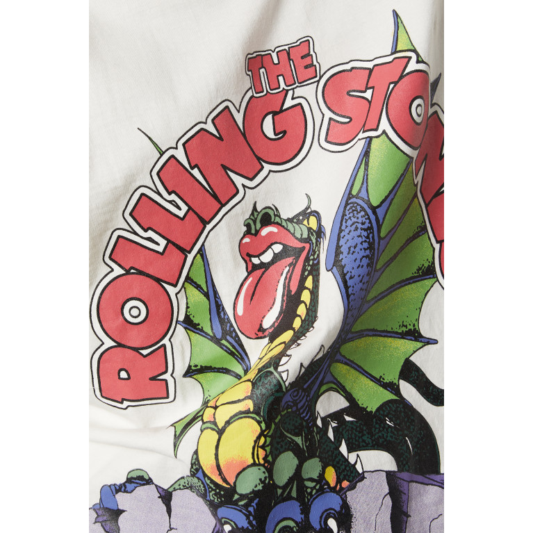 Market - Rolling Stones Dragon Print T-Shirt in Cotton Neutral