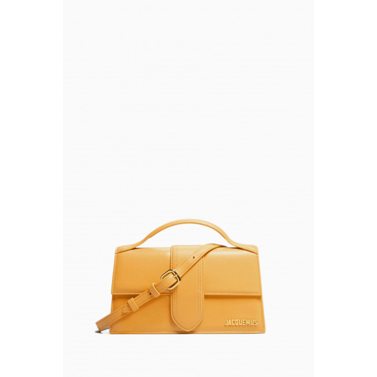 Jacquemus - Le Grand Bambino Tote Bag in Leather Yellow