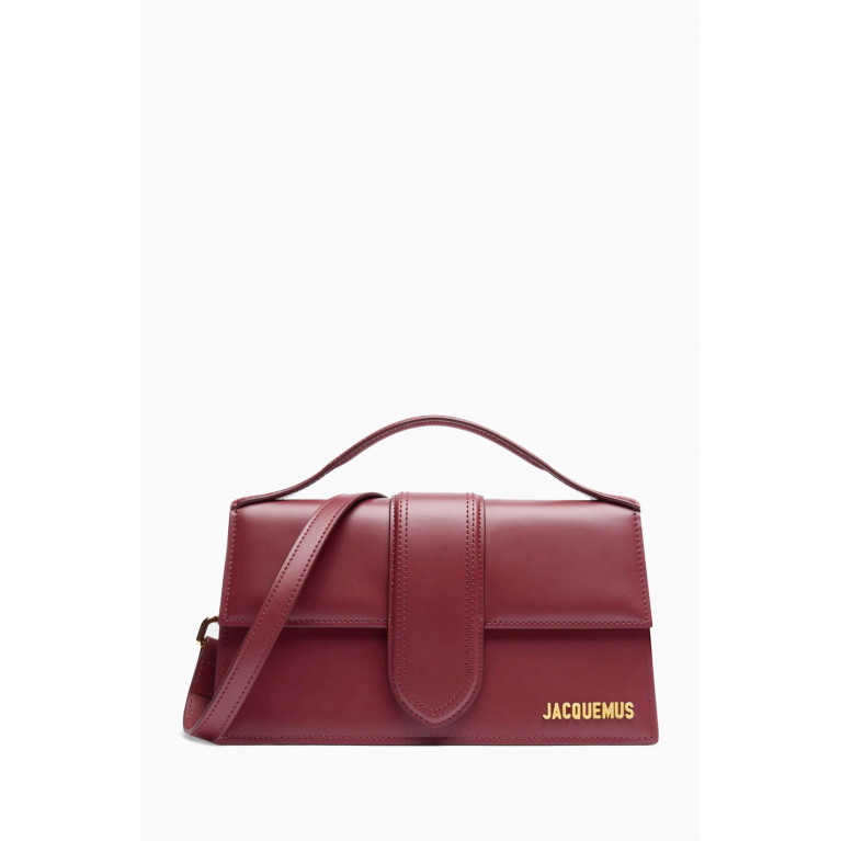 Jacquemus - Le Grand Bambino Shoulder Bag in Leather Burgundy