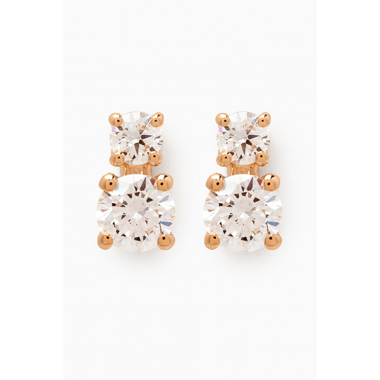 Fergus James - Diamond Mini Cluster Earrings in 18kt Gold White