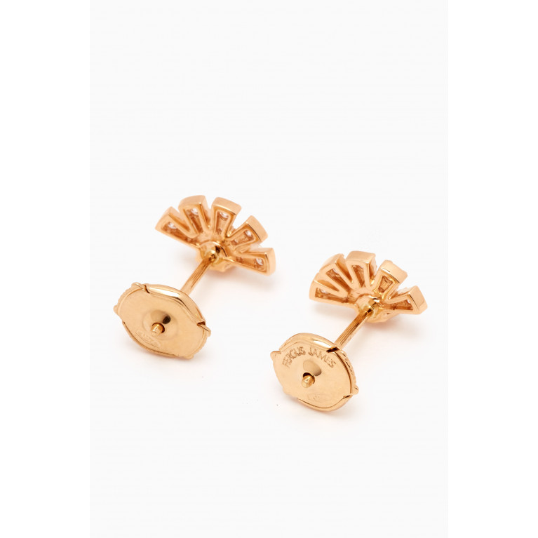 Fergus James - Diamond Mini Cluster Diamond Earrings in 18kt Gold White