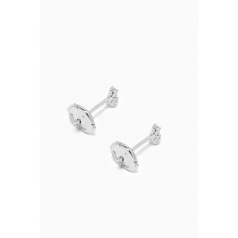 Fergus James - Mini Cluster Diamond Earrings in 18kt White Gold White